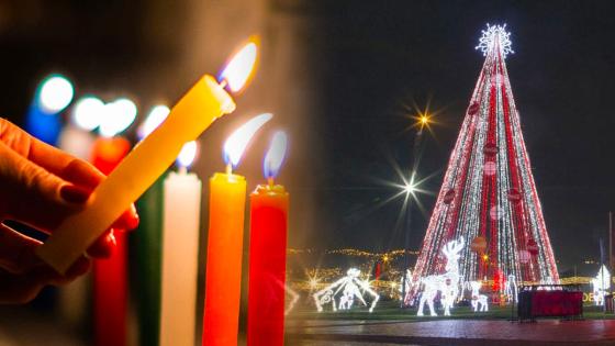 velitas y alumbrados navideños