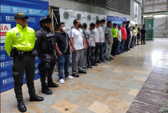 capturas centro de Medellín grupo delincuencial caicedo 