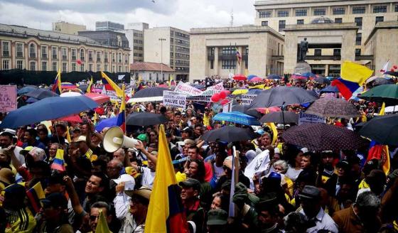 Marchas en bogotá 14 de febrero