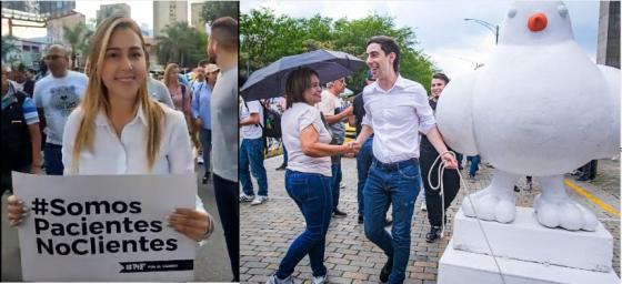 Andree Uribe Juan Carlos Upegui marcha medellin gustavo Petro 