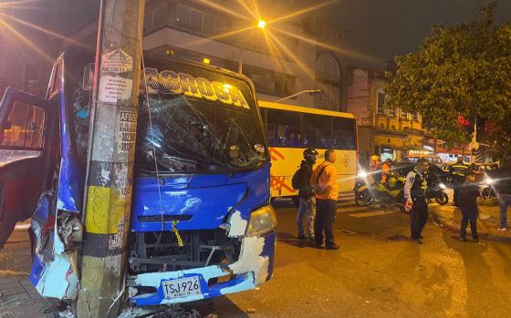choque de buses en Medellín