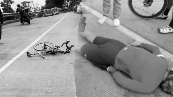 Accidente en la vía La Calera, deja gravemente herido a ciclista Ciclista queda gravemente herido en accidente en la vía La Calera