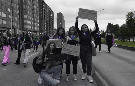 Las marchas del 8M en Bogotá en imágenes