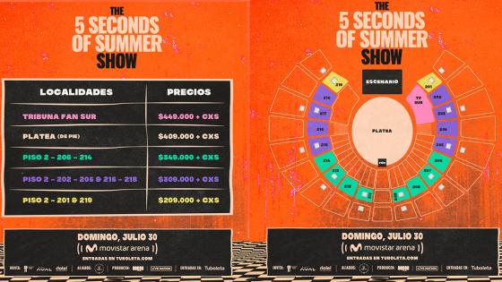 Boletas 5 Seconds of Summer concierto en Colombia Boletas 5 Seconds of Summer concierto en Colombia