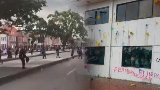 Marchas en Bogotá: Instalaciones de RCN Radio afectadas Marchas en Bogotá: Instalaciones de RCN Radio afectadas