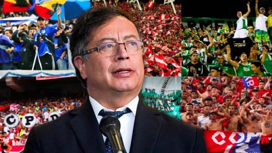 Barras bravas del fútbol y Gustavo Petro Petro y barras bravas