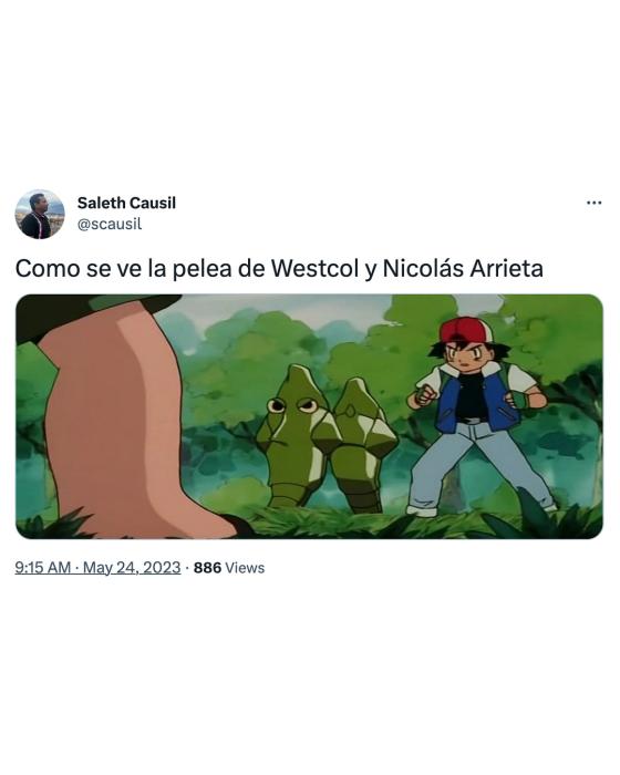 Los memes que dejó la pelea entre Westcol y Nicolás Arrieta Los memes que dejó la pelea entre Westcol y Nicolás Arrieta