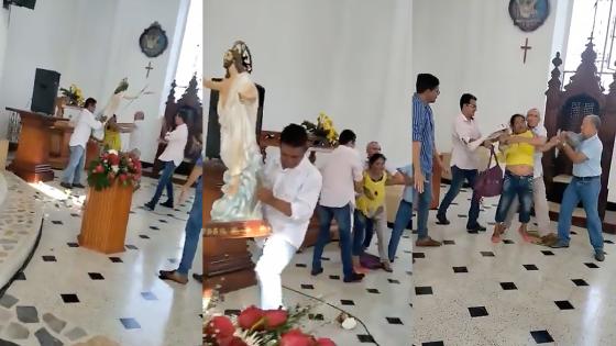 mujer ataca cristo en Cereté mujer ataca cristo en Cereté