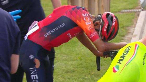 Tour de Hungría Caída de Egan Bernal