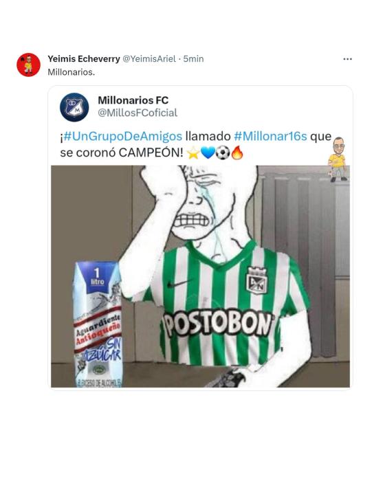 memes final Millonarios vs Nacional