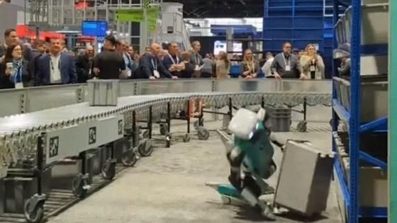 El robot 'Digit' fue colocado a prueba de la explotación laboral en feria de Chicago. El robot 'Digit' fue colocado a prueba de la explotación laboral en feria de Chicago.