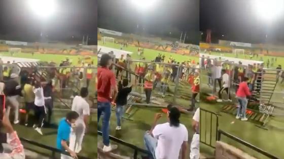 La Liendra: partido terminó con desmanes de los aficionados La Liendra: partido terminó con desmanes de los aficionados