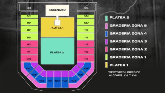 Ubicaciones concierto Ateez Ubicaciones concierto Ateez