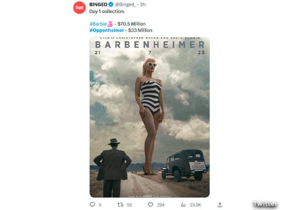 Twitter Barbenheimer
