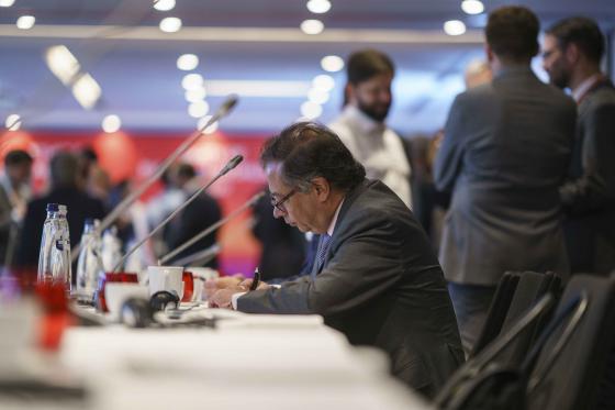 Gustavo Petro en el Foro de Mandatarios Progresistas