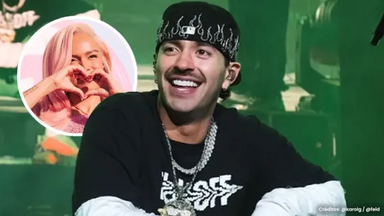 La reacción de Feid al ver a Karol G llorar en medio de un concierto La reacción de Feid al ver a Karol G llorar en medio de un concierto
