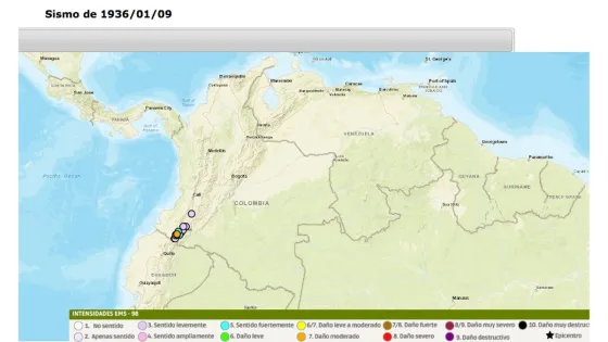 El sismo de 1936 en Nariño