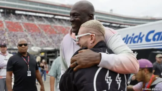 El reencuentro de J Balvin con Michael Jordan que casi interrumpe un escolta