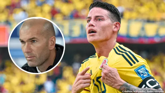 El mensajito de James Rodríguez a Zidane