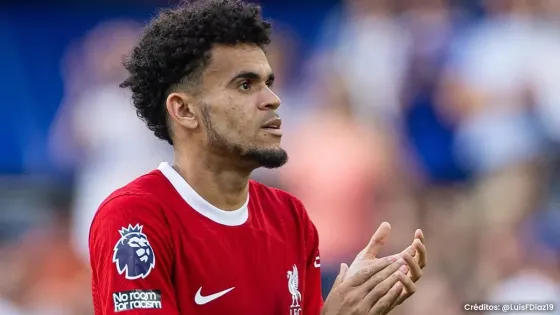 Las lágrimas de Luis Díaz al ser sustituido en el partido ante Arsenal Las lágrimas de Luis Díaz al ser sustituido en el partido ante Arsenal