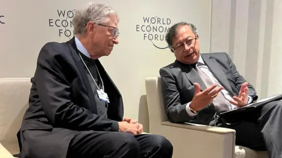 Gustavo Petro se reunió con Bill Gates en Suiza ¿De qué hablaron?
