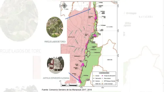 Figura 1. Localización general del proyecto Sendero de las Mariposas