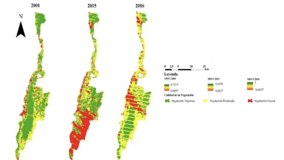 Figura 2. Calidad de la cobertura vegetal en los Cerros Orientales