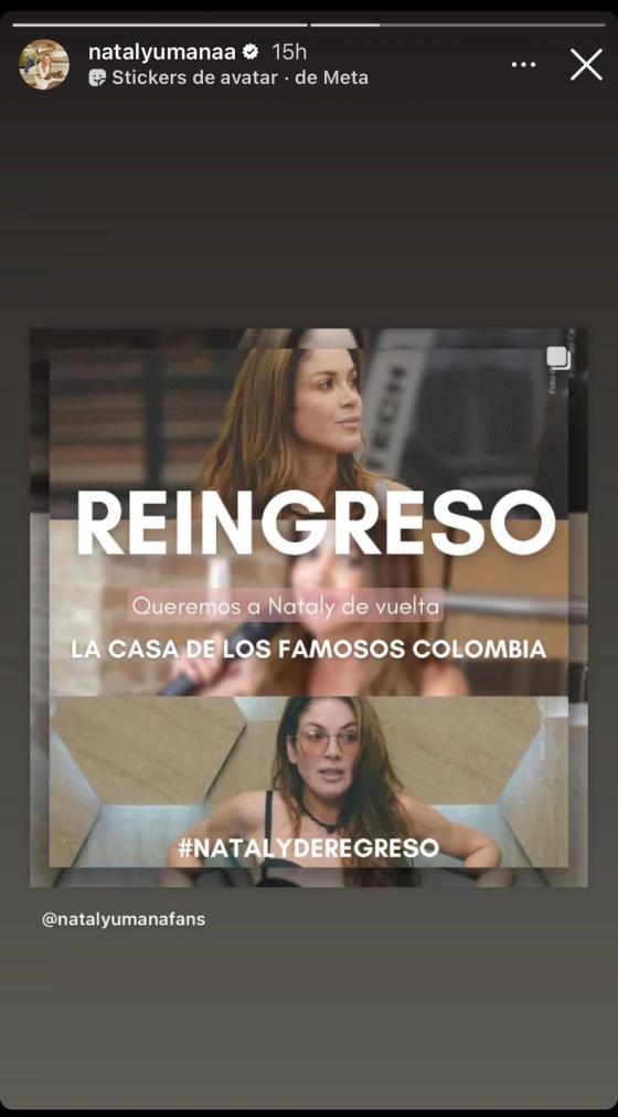 Reingreso Nataly Umaña