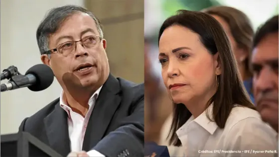 Gustavo Petro y María Corina Machado Gustavo Petro y María Corina Machado