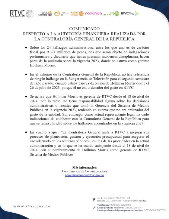 COMUNICADO-RTVC COMUNICADO-RTVC