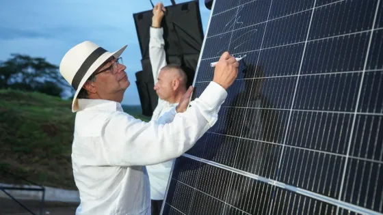 Cinco parques solares fueron entregados en el Atlántico Cinco parques solares fueron entregados en el Atlántico