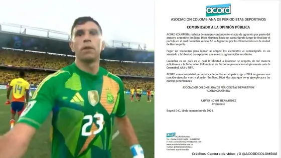 Periodistas deportivos rechazan "agresión" del 'Dibu' Martínez Periodistas deportivos rechazan "agresión" del 'Dibu' Martínez