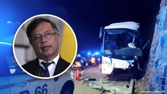 Petro se solidariza con las víctimas del accidente de bus en Francia Petro se solidariza con las víctimas del accidente de bus en Francia