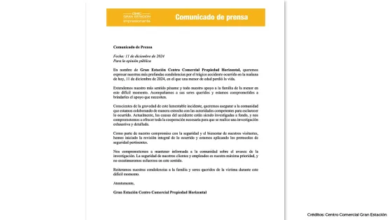 Comunicado Gran Estación Comunicado Gran Estación