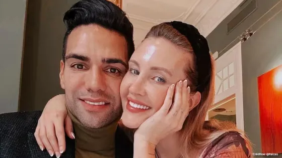 Falcao y su esposa Falcao y su esposa