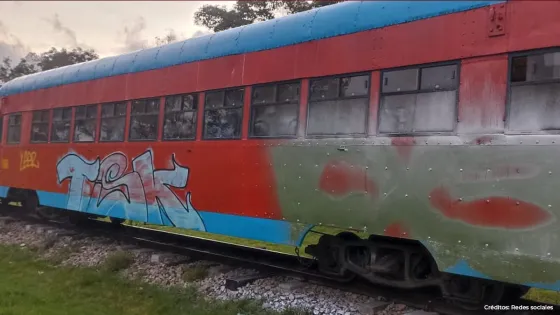 Encapuchados vandalizaron el Tren de la Sabana Encapuchados vandalizaron el Tren de la Sabana