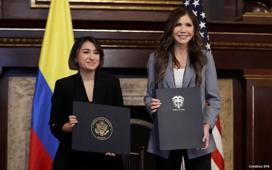 Laura-Sarabia-reunión-Kristi-Noem Laura-Sarabia-reunión-Kristi-Noem