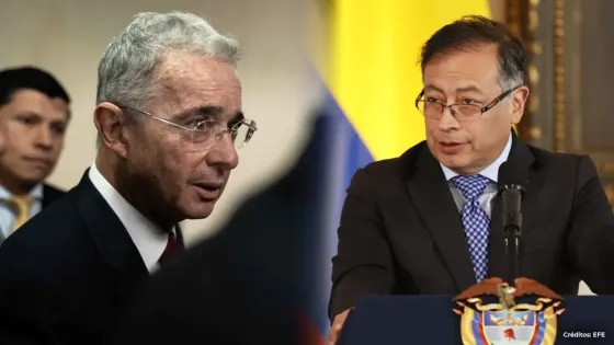 Álvaro Uribe y Gustavo Petro.
