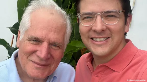 Miguel Uribe Turbay y su padre Miguel Uribe Londoño. Miguel Uribe Turbay y su padre Miguel Uribe Londoño.