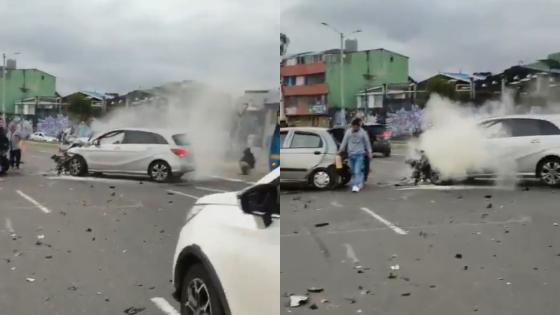 Accidente de tránsito en Engativá, en Bogotá. Accidente de tránsito en Engativá, en Bogotá.