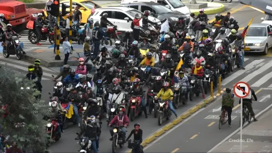 Protestas por restricción de motos en Bogotá este Halloween