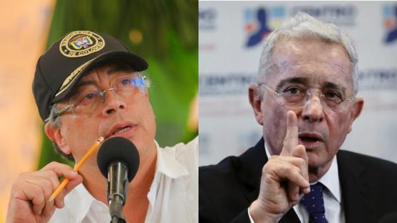 Presidente Gustavo Petro y Álvaro Uribe.
