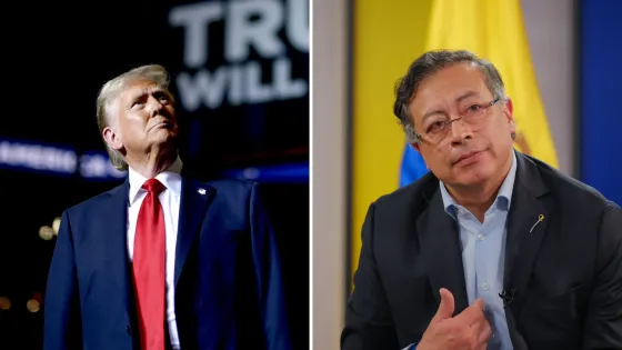 Donald Trump, presidente de Estados Unidos, y Gustavo Petro, presidente de Colombia.