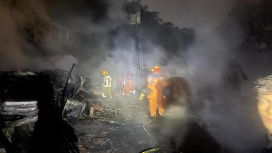 Voraz incendio en el norte de Bucaramanga deja 50 viviendas destruidas