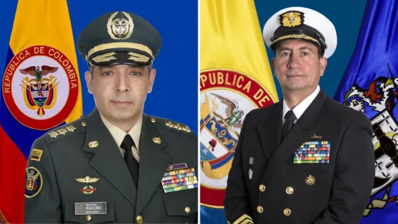 General HUGO ALEJANDRO LÓPEZ BARRETO y Vicealmirante HARRY ERNESTO REYNA NIÑO