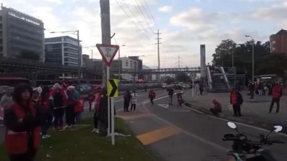 Las manifestaciones de recicladores este lunes 22 de diciembre afectaron la movilidad en Bogotá.