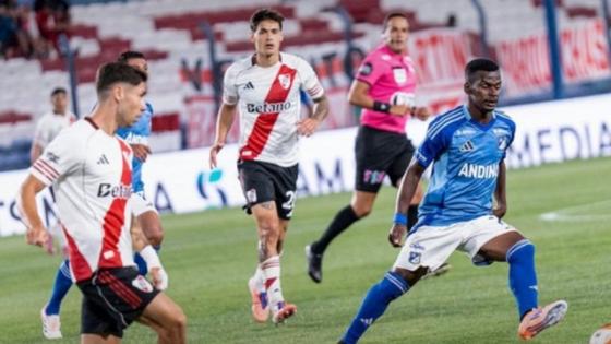 Millonarios perdió 1-0 ante River Plate en su estreno internacional