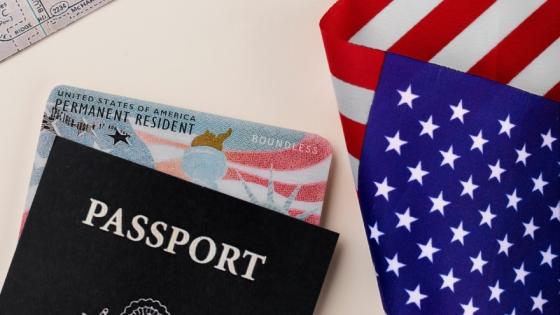 Imagen de referencia de visa americana.