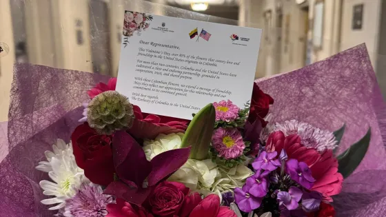 Flores colombianas en el Congreso de Estados Unidos