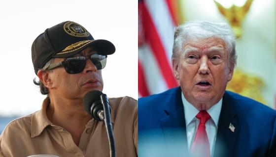 Presidentes Donald Trump y Gustavo Petro.